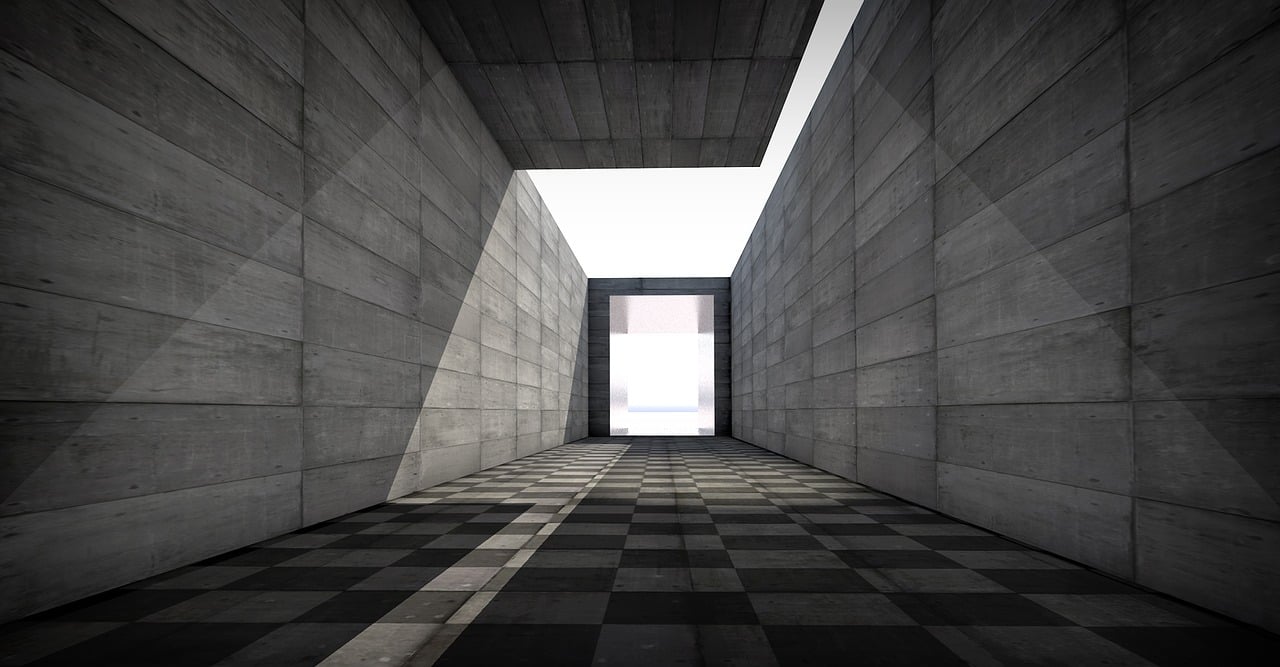 Abstract tunnel image representing transformation and forward motion